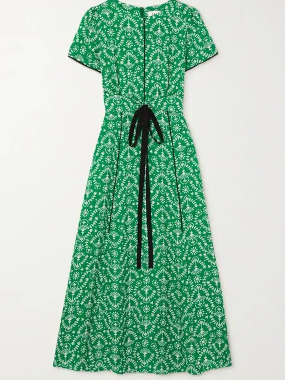 NWT CEFINN Rosie Belted Floral-Print Jacquard Midi Dress, size 2